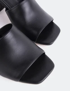Mid Heels|Mules-L'INTERVALLE Clarabelle Black Leather