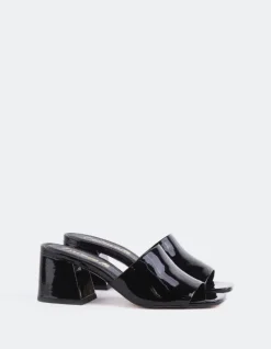 Mid Heels|Mules-L'INTERVALLE Clarabelle Black Patent
