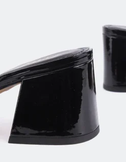 Mid Heels|Mules-L'INTERVALLE Clarabelle Black Patent
