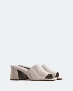 Mid Heels|Mules-L'INTERVALLE Clarabelle Grey Naplack