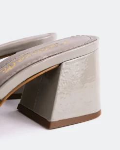 Mid Heels|Mules-L'INTERVALLE Clarabelle Grey Naplack