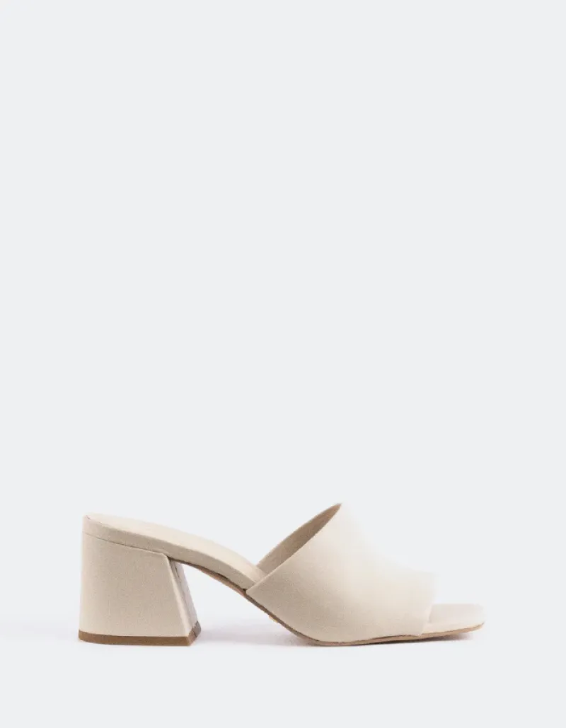 Mid Heels|Mules-L'INTERVALLE Clarabelle Off White Leather