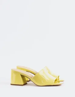 Mid Heels|Mules-L'INTERVALLE Clarabelle Yellow Patent