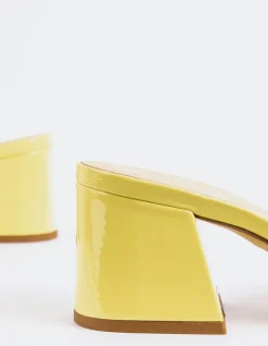 Mid Heels|Mules-L'INTERVALLE Clarabelle Yellow Patent