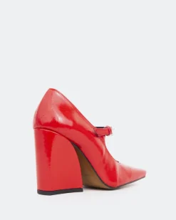 Mary-jane-L'INTERVALLE Clichy Red Leather