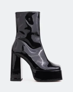 Platform|Ankle Boots-L'INTERVALLE Cloud Black Patent