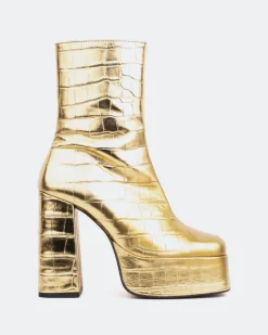 Platform|Ankle Boots-L'INTERVALLE Cloud Bronze Croco