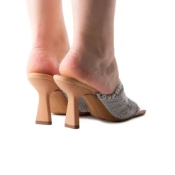 High Heels|Mules-L'INTERVALLE Colima Silver Metal