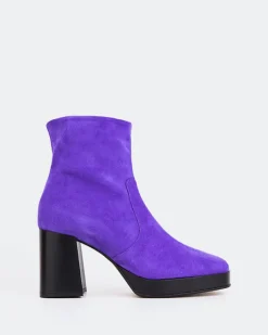 Platform|Ankle Boots-L'INTERVALLE Condotti Purple Suede