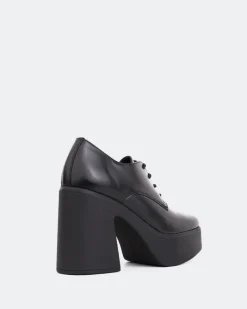 Platforms|Lace-up-L'INTERVALLE Corleone Black Leather