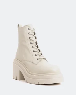 Lace-up|Ankle Boots-L'INTERVALLE Cornwall Off White Leather