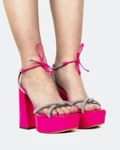 Platform|Strappy-L'INTERVALLE Crave, Pink Naplack/Naplack Rose