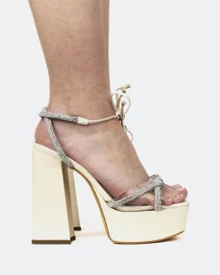 Platform|Strappy-L'INTERVALLE Crave, Vanilla Naplack/Naplack Vanille