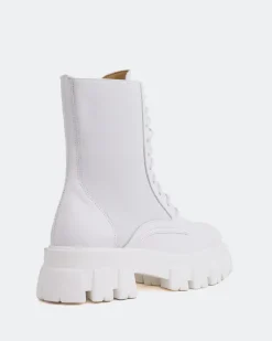 Lace-up|Ankle Boots-L'INTERVALLE Creston White Leather