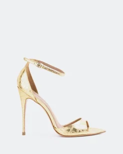 High Heels-L'INTERVALLE Cristiana Gold Croco