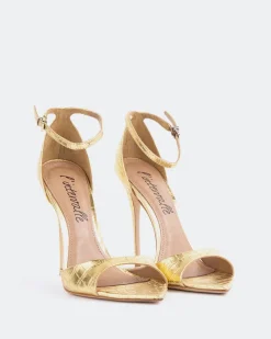 High Heels-L'INTERVALLE Cristiana Gold Croco