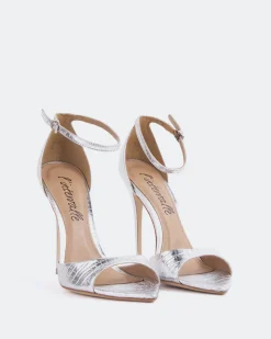High Heels-L'INTERVALLE Cristiana Silver Croco