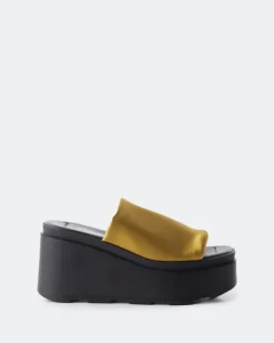 Wedges-L'INTERVALLE Cuddle Gold Satin