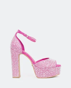 Platform-L'INTERVALLE Cupid, Fucshia Suede/Suède Fucshia