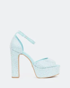 Platform-L'INTERVALLE Cupid, Turquoise Suede/Suède Tur.