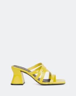 Mid Heels-L'INTERVALLE Curious Yellow Patent