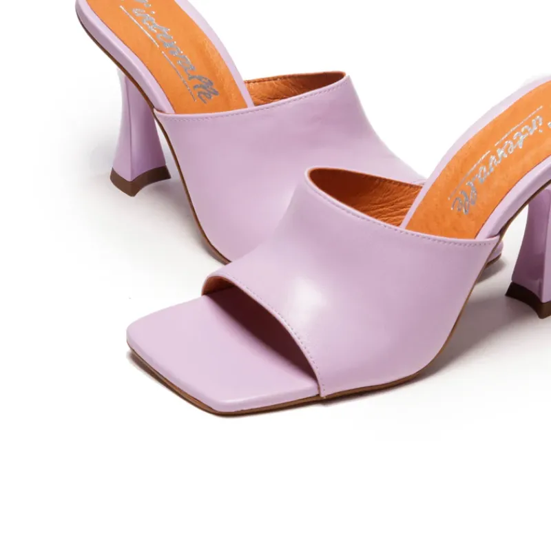 Mules-L'INTERVALLE Cythera Lilac Leather