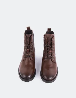 Lace-up|Ankle Boots-L'INTERVALLE Daiki Brown Leather