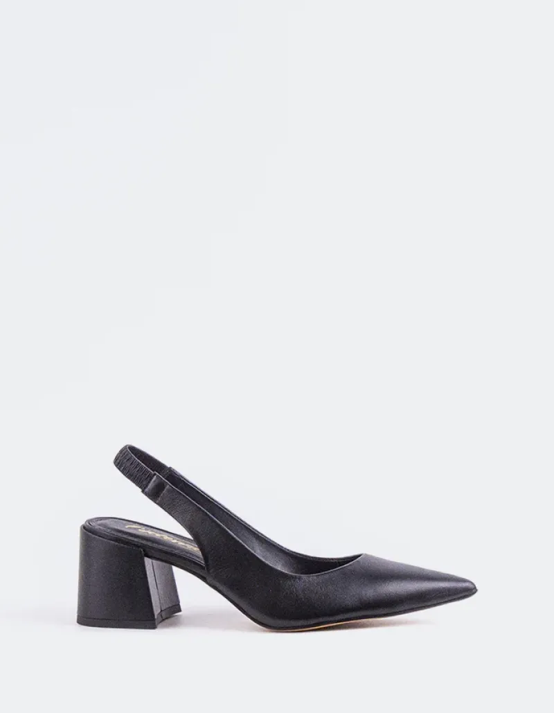 Slingbacks-L'INTERVALLE Dalida Black Leather