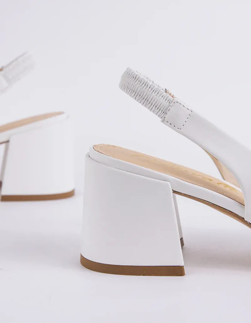 Slingbacks-L'INTERVALLE Dalida White Leather