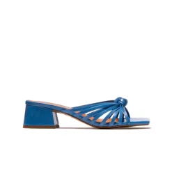 Mid Heels|Mules-L'INTERVALLE Damira Blue Leather