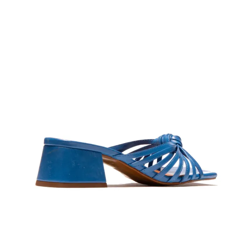 Mid Heels|Mules-L'INTERVALLE Damira Blue Leather
