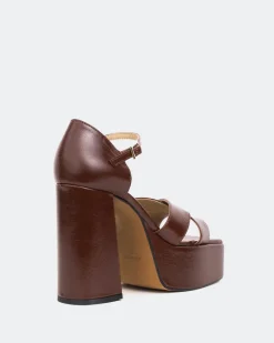 Platform-L'INTERVALLE Damon Brown Leather/Cuir Brun