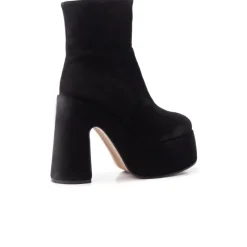 Platform|Ankle Boots-L'INTERVALLE Daze Black Suede