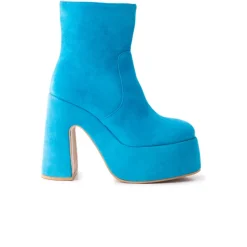 Platform|Ankle Boots-L'INTERVALLE Daze Blue Suede