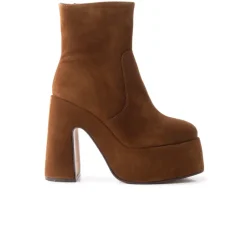 Platform|Ankle Boots-L'INTERVALLE Daze Brown Suede