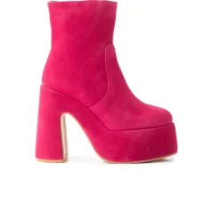 Platform|Ankle Boots-L'INTERVALLE Daze Fuchsia Suede