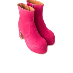 Platform|Ankle Boots-L'INTERVALLE Daze Fuchsia Suede