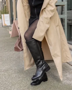 Tall Boots-L'INTERVALLE Delorre Black Leather