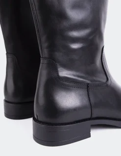 Tall Boots-L'INTERVALLE Delorre Black Leather