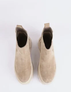 Chelsea|Ankle Boots-L'INTERVALLE Delya Beige Suede