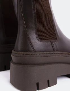 Chelsea|Ankle Boots-L'INTERVALLE Delya Brown Leather