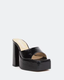 Platform-L'INTERVALLE Denila Black Naplack/Naplack Noir