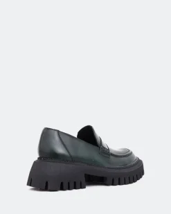 Loafers-L'INTERVALLE Derulo Green Leather