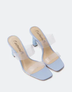 Mules-L'INTERVALLE Diamond Blue Vinyl