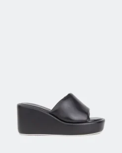 Wedges-L'INTERVALLE Dolores Black Leather