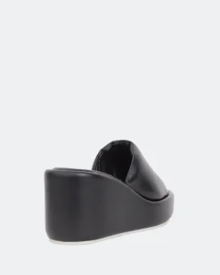 Wedges-L'INTERVALLE Dolores Black Leather