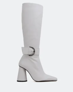Tall Boots-L'INTERVALLE Dorset White Leather