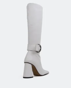 Tall Boots-L'INTERVALLE Dorset White Leather