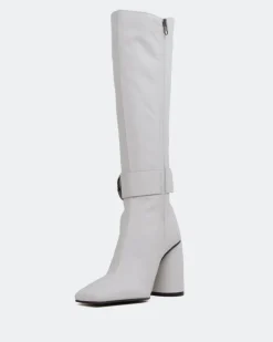 Tall Boots-L'INTERVALLE Dorset White Leather
