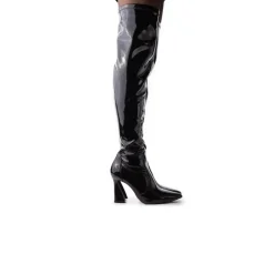Over-the-knee-L'INTERVALLE Dua Lipa Black Patent